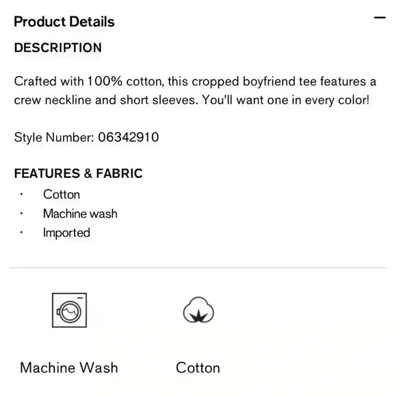 Express Crew Neck Short Sleeve Cropped Boyfriend Tee - Picture 4 of 4